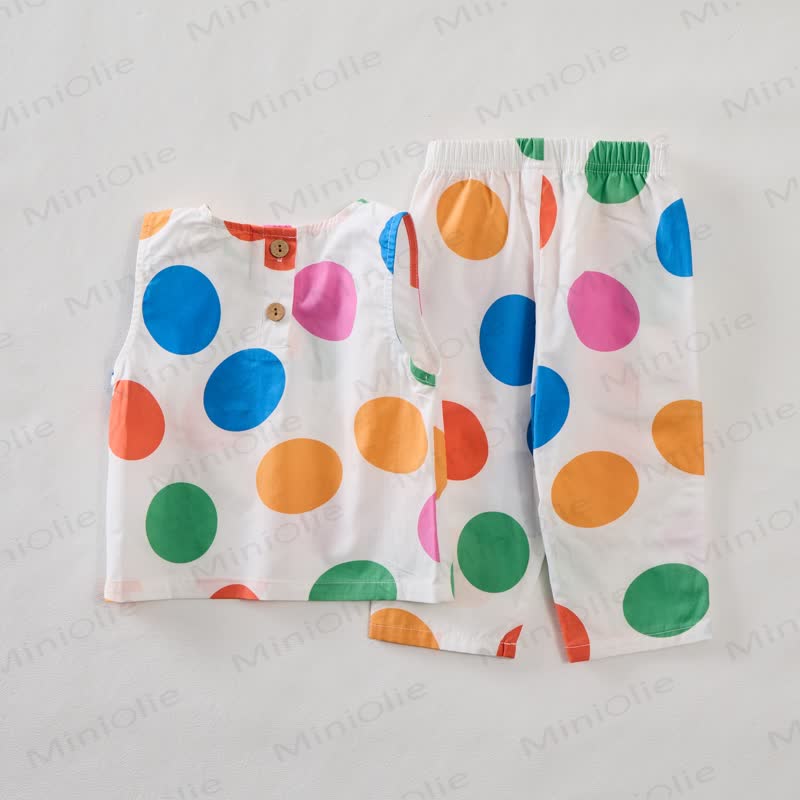 Baby Toddler Colorful Eggs Sleeveless 2-piece Set - image 3