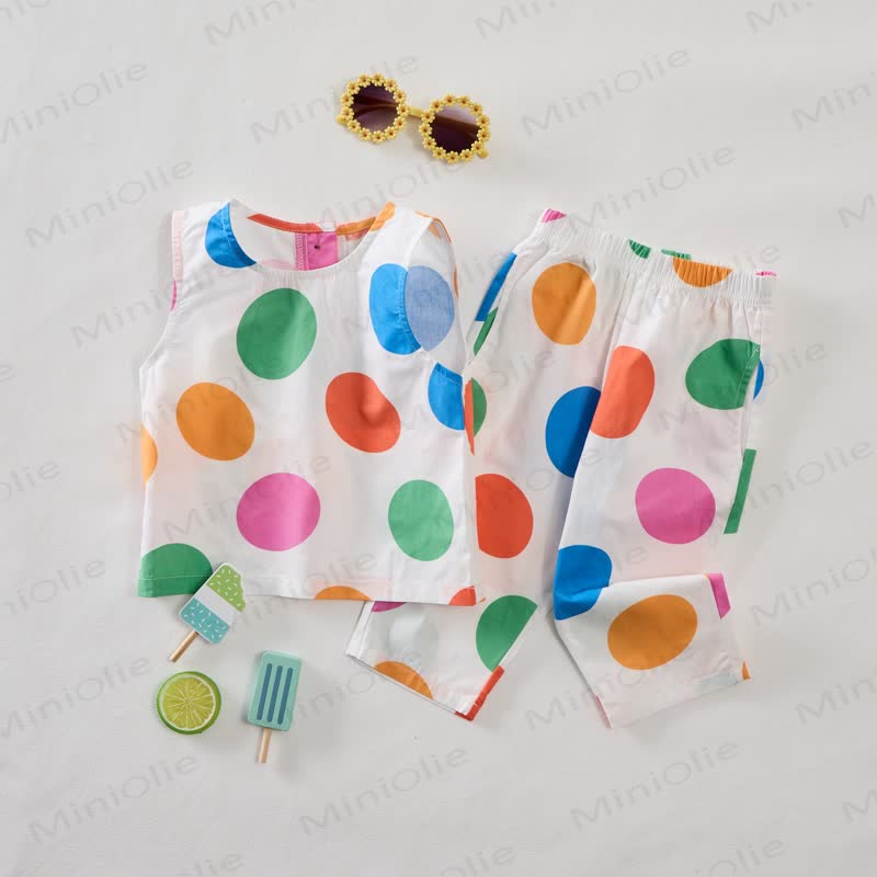 Baby Toddler Colorful Eggs Sleeveless 2-piece Set - image 1