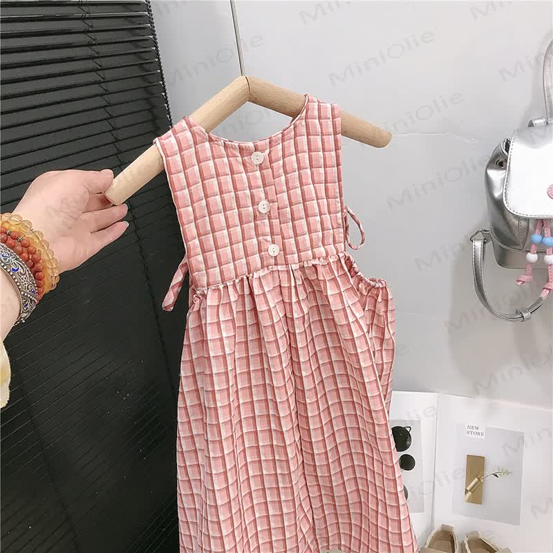 Toddler Girls Plaid Belted Dress - image 2