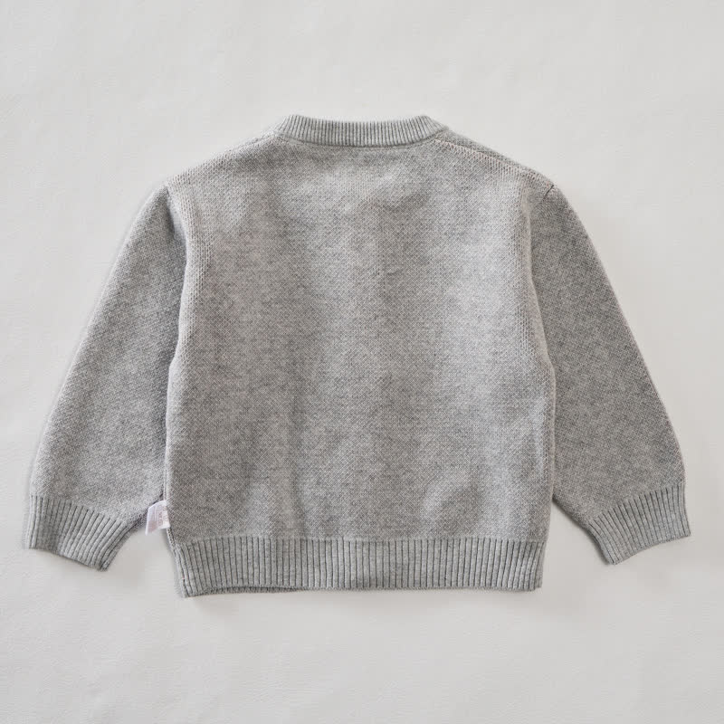 Baby Toddler Puppy Grey Sweater Cardigan - image 2