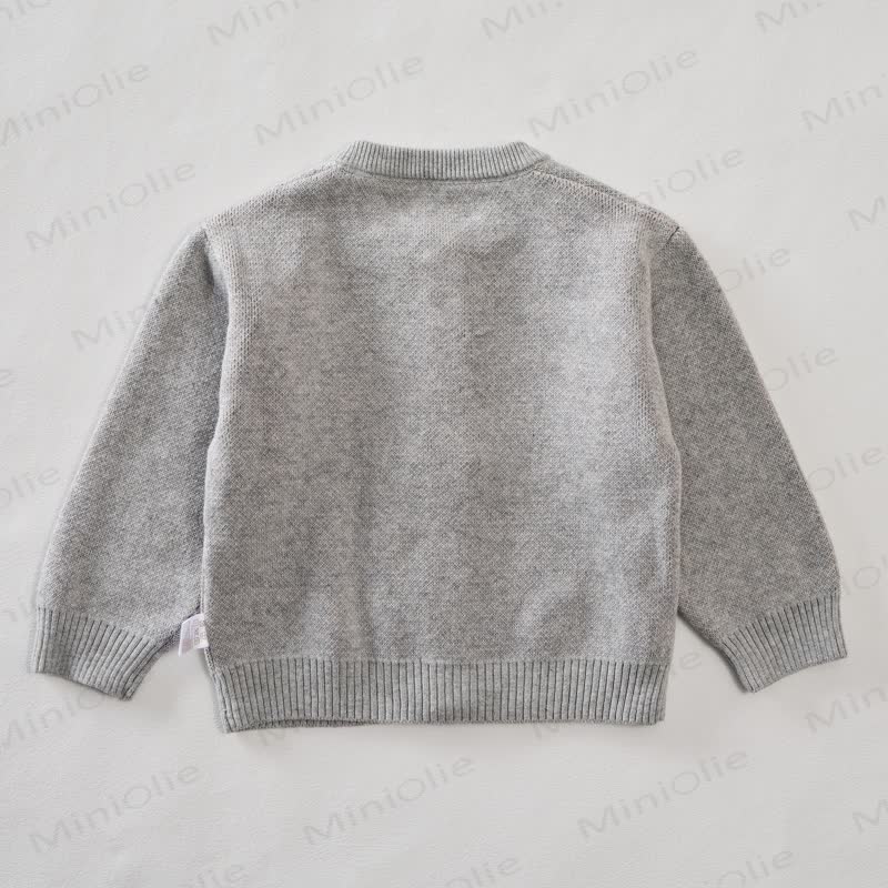 Baby Toddler Puppy Grey Sweater Cardigan - image 2