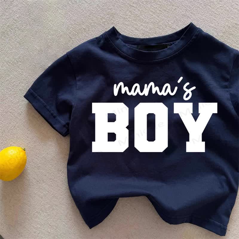 MAMA'S BOY Baby Dark Blue T-shirt - Dark Blue - 2-3T - image 1
