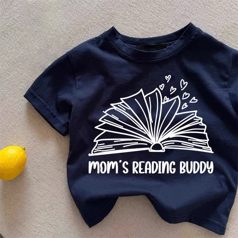 MOM'S READING BUDDY Baby Dark Blue T-shirt - Dark Blue - 2-3T - image 1