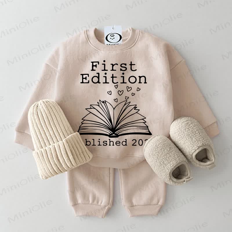 FIRST EDITION PUBLISHED 2026 Baby Sweatshirt 2-piece Set - Beige - 2-3T - image 1