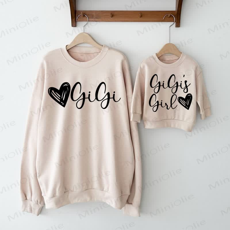 GIGI/GIGI'S GIRL Baby Beige Family Sweatshirt - Beige - Adult Sweatshirt: XL - image 1