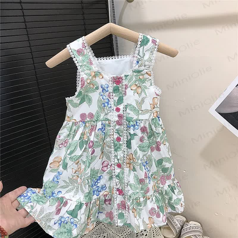 Toddler Girls White and Yellow Cottagecore Dress - image 3