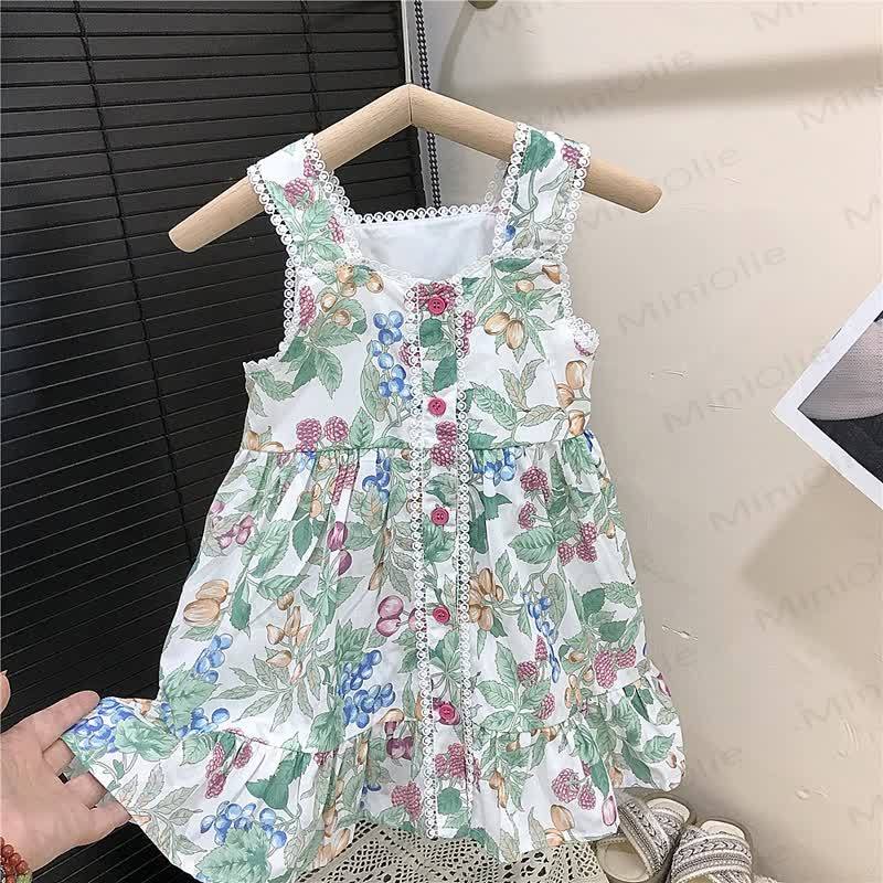 Toddler Girls White and Yellow Cottagecore Dress - image 3