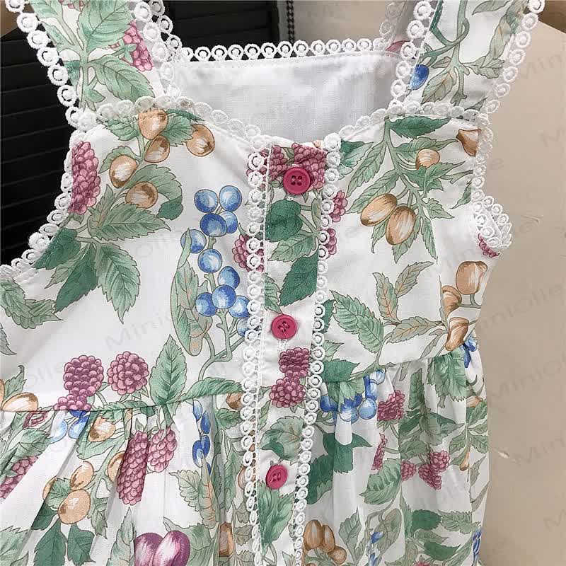 Toddler Girls White and Yellow Cottagecore Dress - image 5