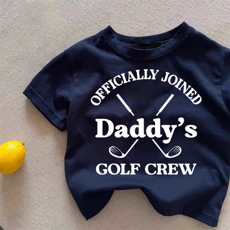 OFFICIALLY JOINED DADDY'S GOLF CREW Baby Dark Blue T-shirt - Dark Blue - 2-3T - image 1