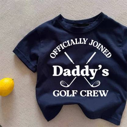 OFFICIALLY JOINED DADDY'S GOLF CREW Baby Dark Blue T-shirt - Dark Blue - 2-3T - image 1