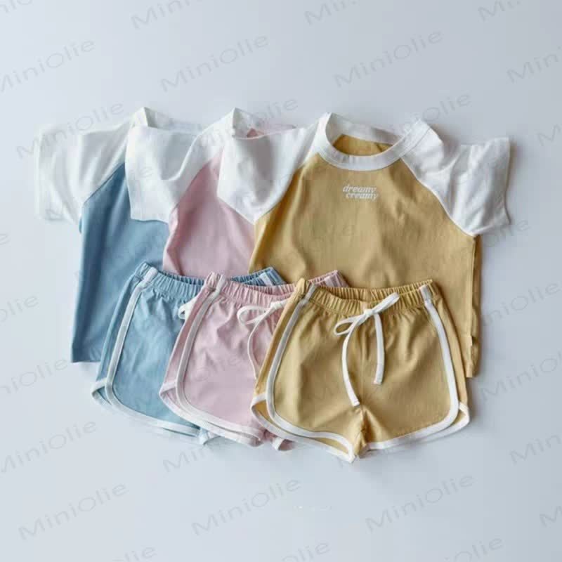 Toddler Letter Print Tee and Shorts Set - image 4