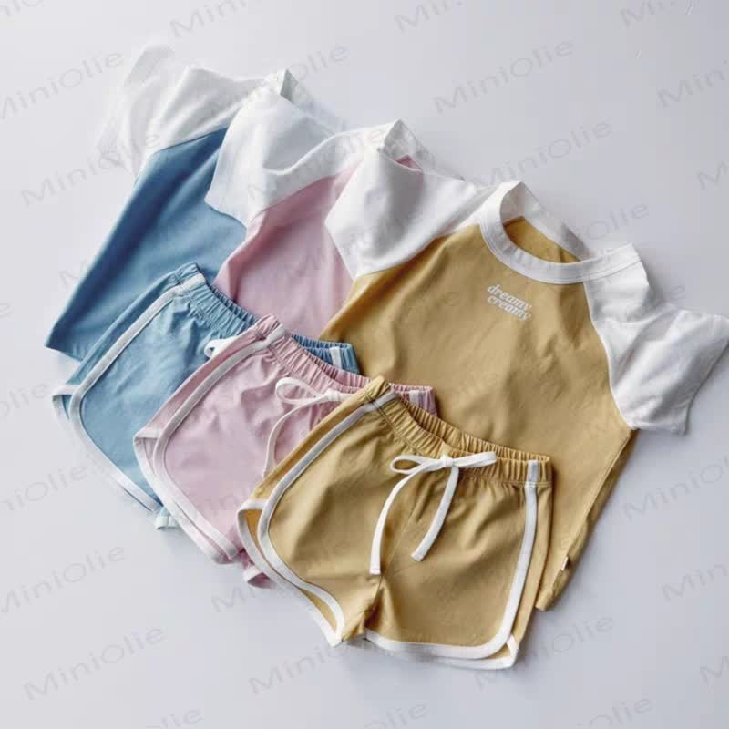 Toddler Letter Print Tee and Shorts Set - image 5