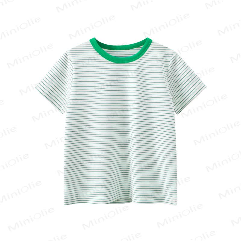 Toddler Striped Tee - Green - 8-9T - image 2