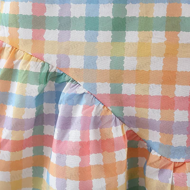 Toddler Girls Colorful Plaid Dress - image 5