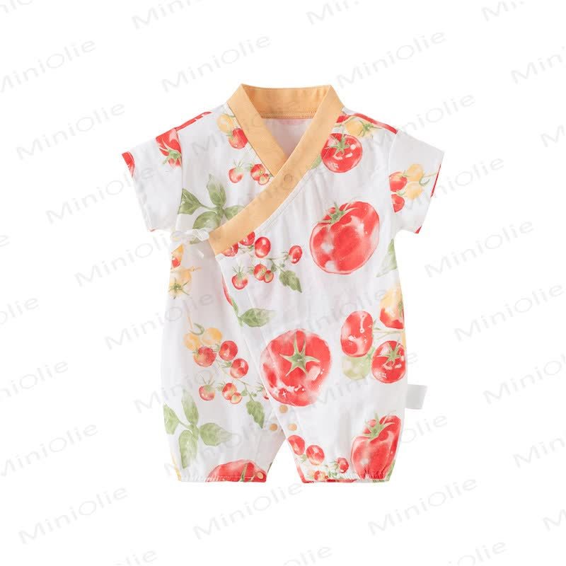 Baby Tomato Kimono Romper - White - 18-24M - image 1