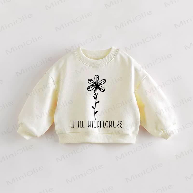 LITTLE WILDFLOWERS Baby Toddler Sweatshirt - Cream - 3-5T - image 1