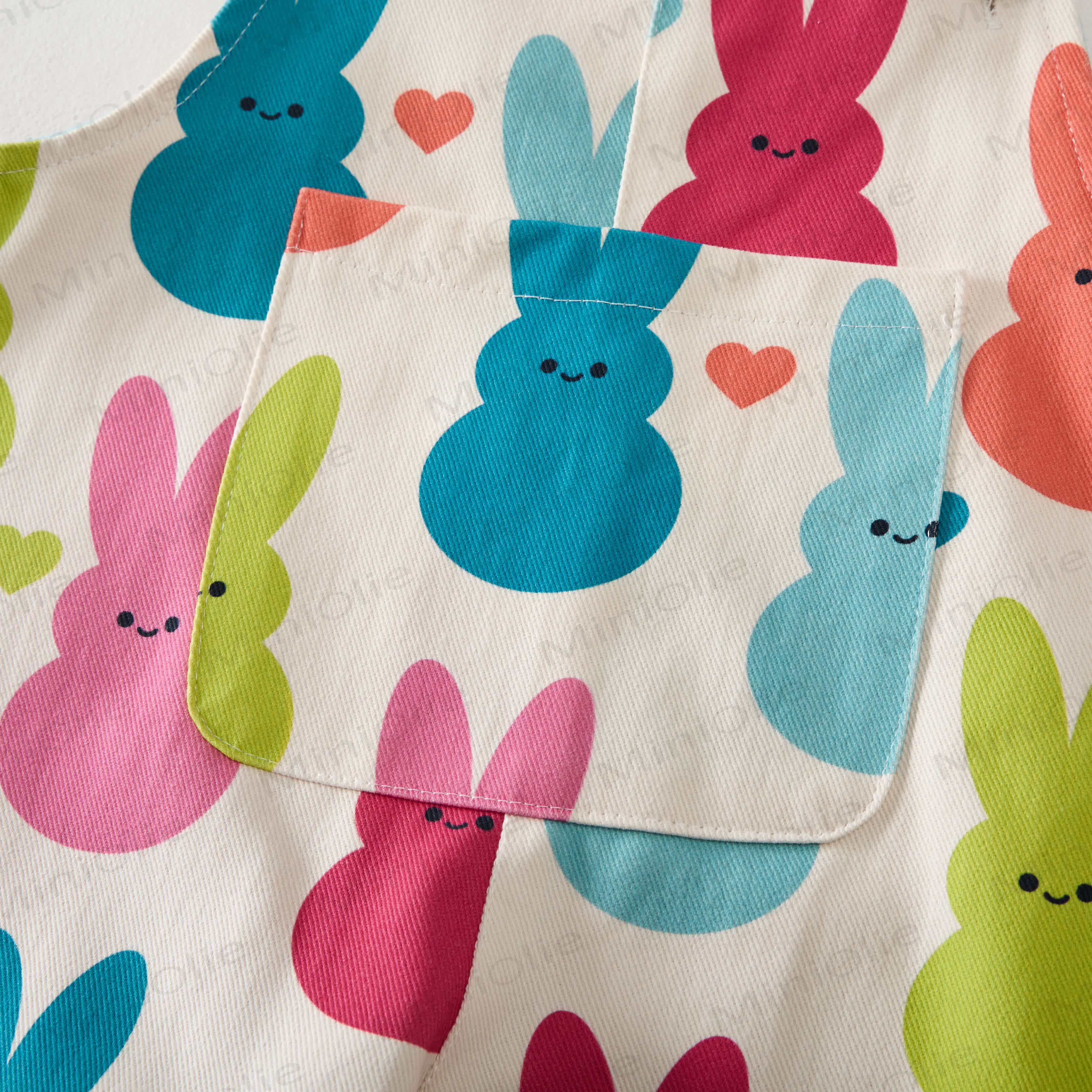 Baby Toddler Colorful Bunny Overalls - image 4