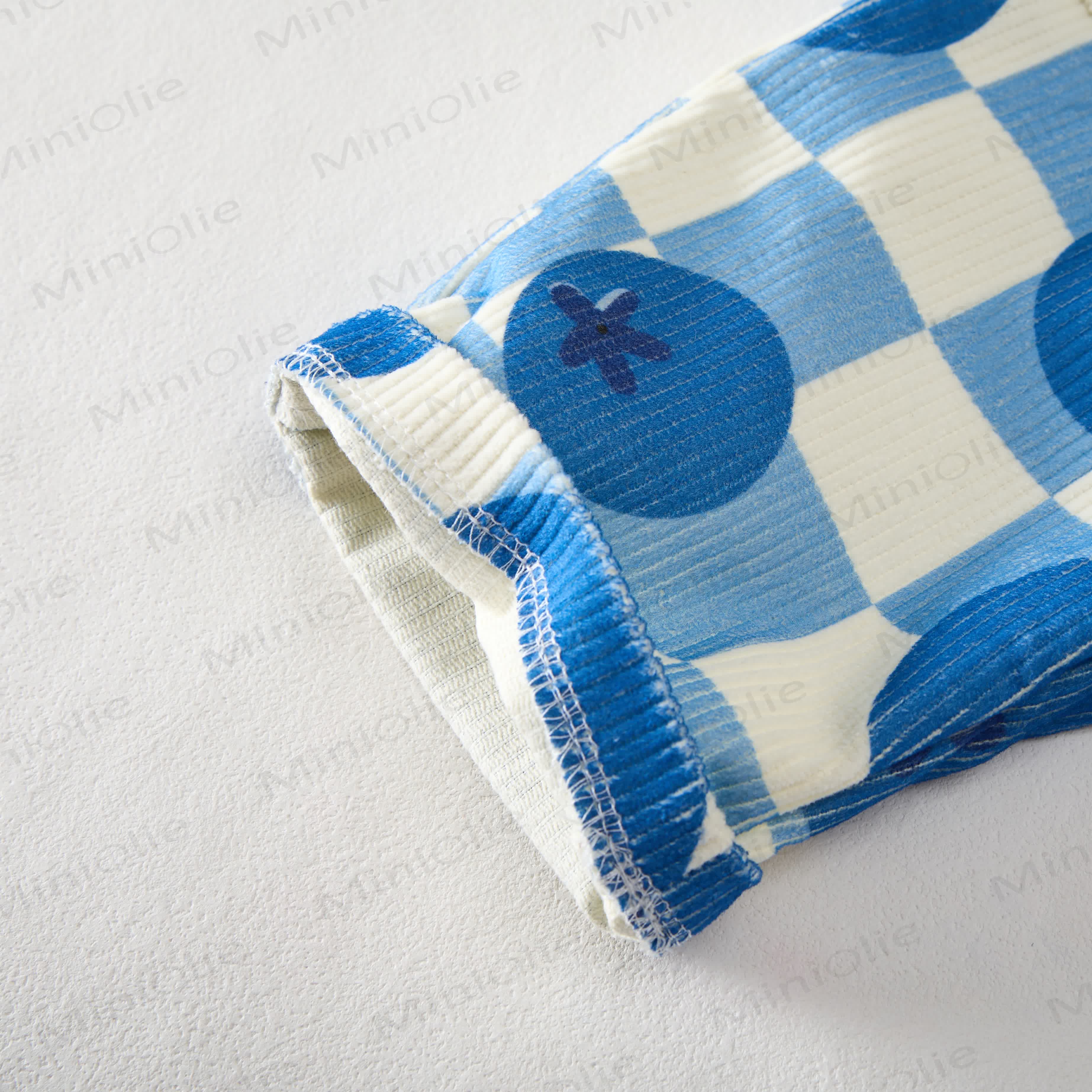 Baby Toddler Checkerboard Blueberry Corduroy Pants - image 2