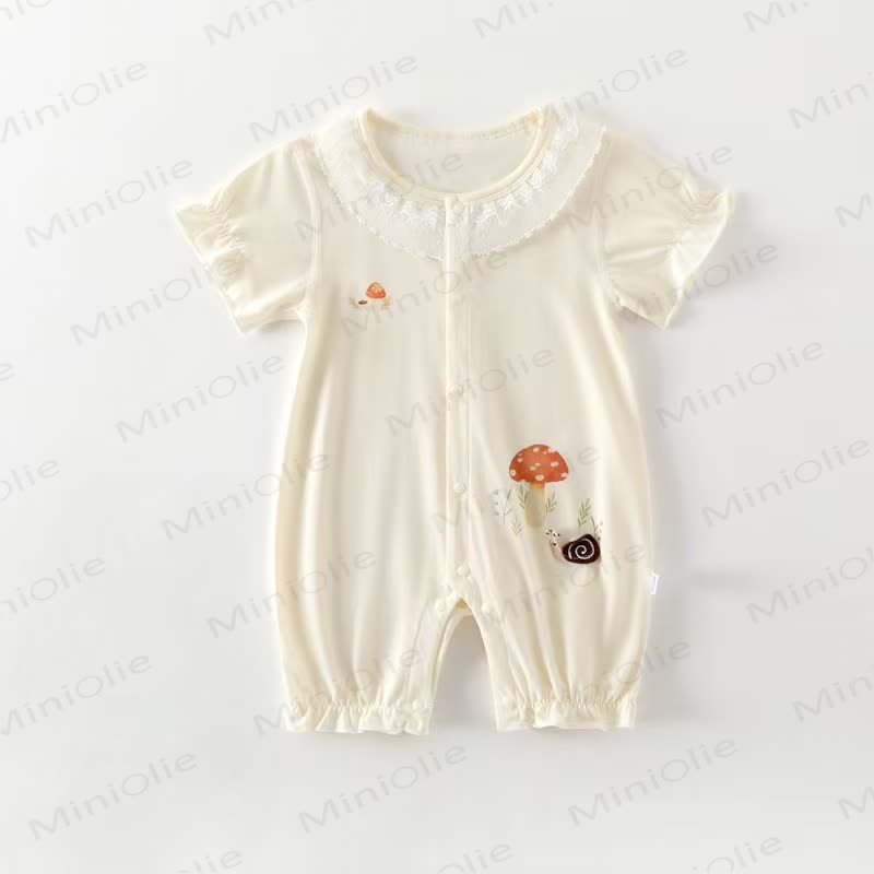 Baby Mushroom and Snail Romper - Yellow - 18-24M - image 1