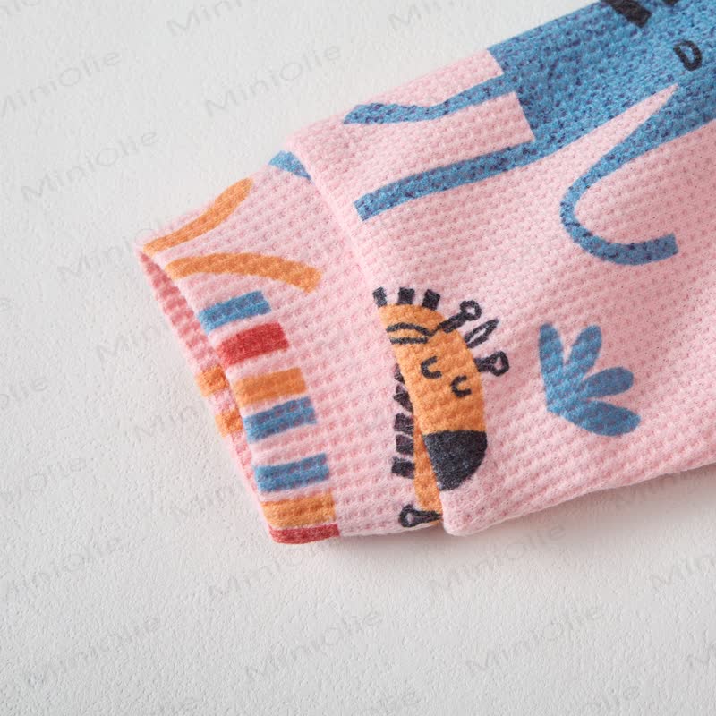 Baby Animal Pink Waffle 2-piece Set - image 3