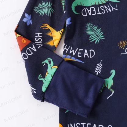 Baby Double-zipper Dino Print Romper  - image 3