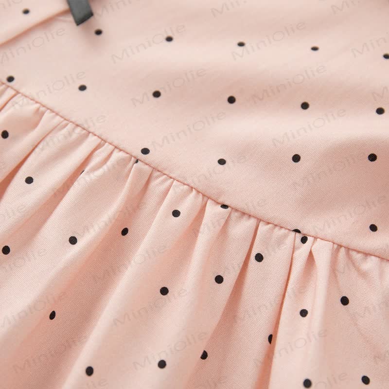 Toddler Girl Vintage Polka Dot Cotton Dress - image 5