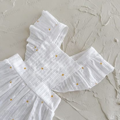 Baby Daisy Print Cotton Romper - image 2