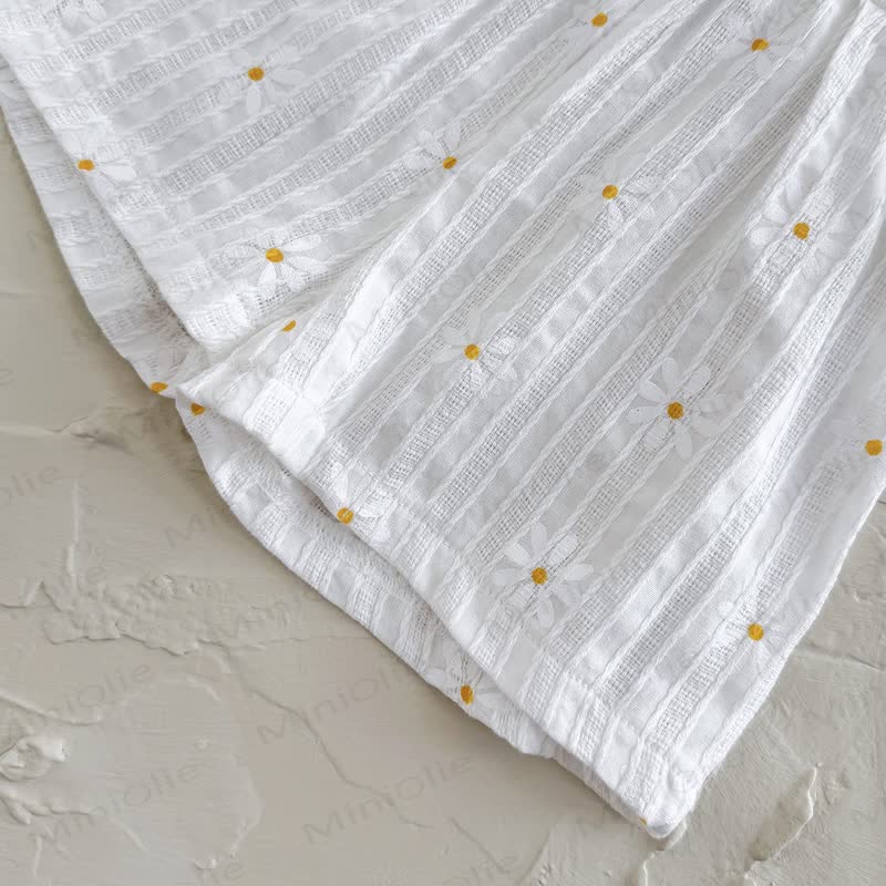 Baby Daisy Print Cotton Romper - image 3