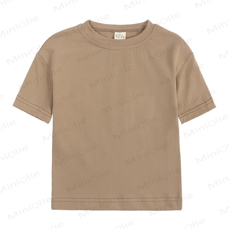 Toddler Cotton Crew Neck Tee - Brown - 4-5T - image 7