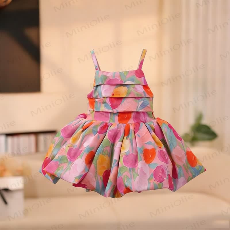 Toddler Girl Tulip Floral Print Dress - image 2