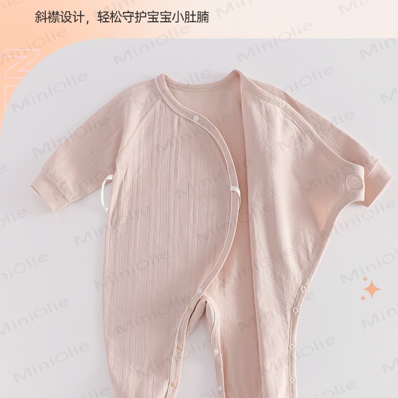 Baby Solid Color Animal Velcro Romper - image 7