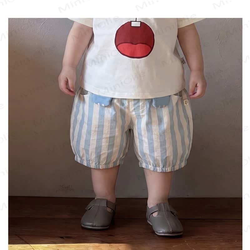 Baby Summer Cotton Striped Bubble Shorts - image 7