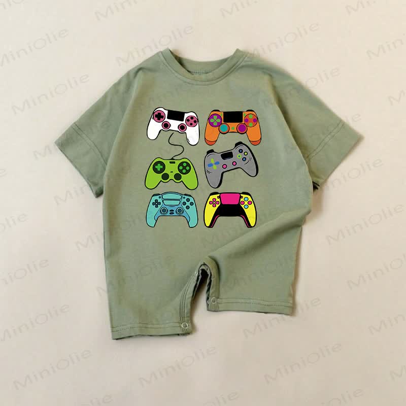Baby Green Game Controller Romper - Green - 18-24M - image 1