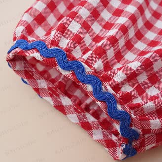Toddler Girl Summer Gingham Cherry Patch Dress - image 5