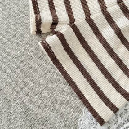 Baby Terry Striped Top and Shorts Set - image 5