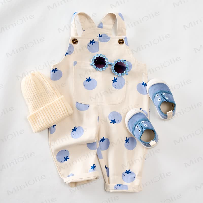 Baby Toddler Blueberry All-over Print Front Pocket Overalls  - image 2