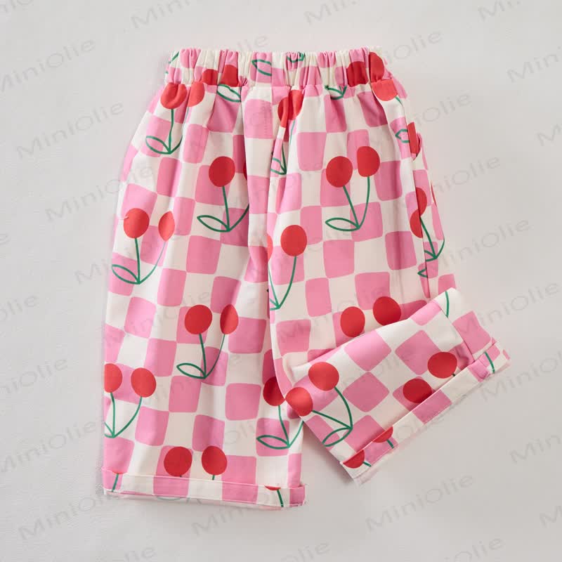 Baby Cherry Checkerboard Pink Pants - image 3