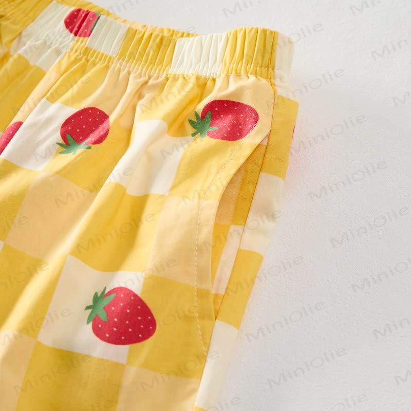 Baby 2-Piece Strawberry Plaid Sleeveless Set - image 5