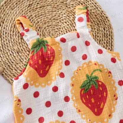 Baby Strawberry Romper with Hat - image 4
