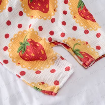 Baby Strawberry Romper with Hat - image 5