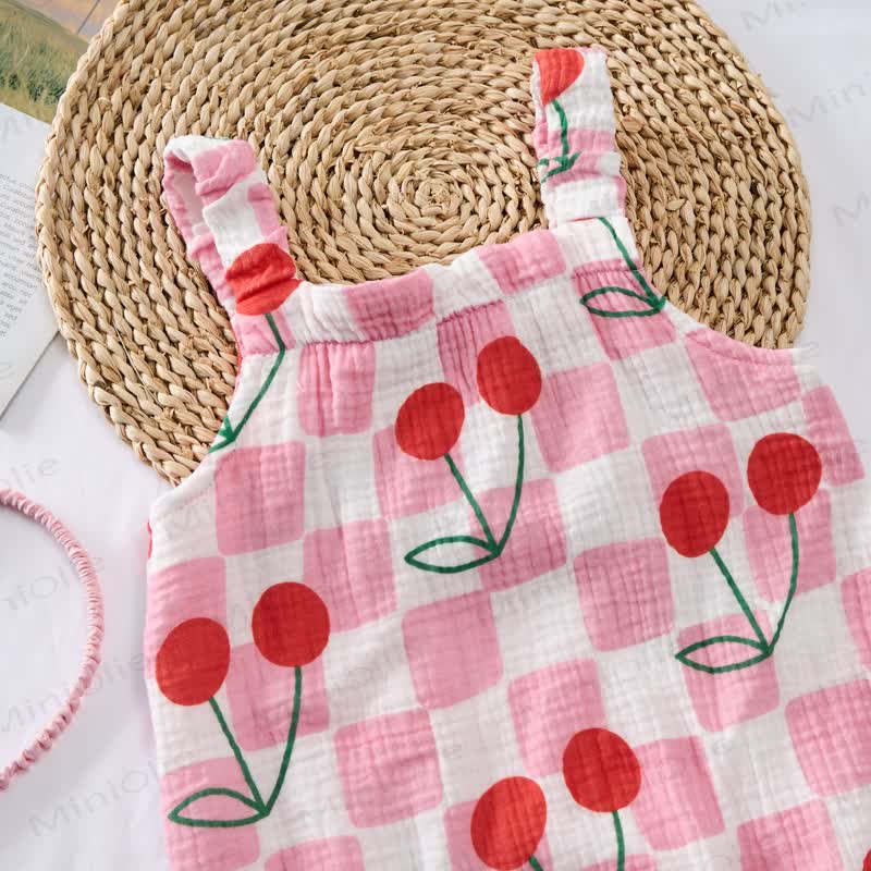 Baby Cherry Romper with Hat - image 4