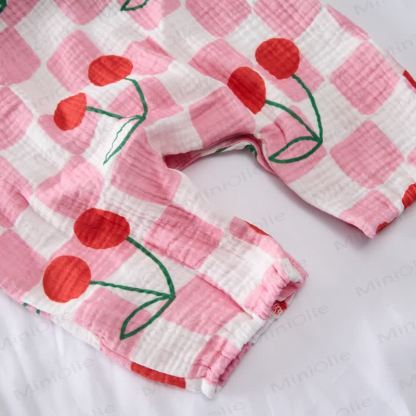 Baby Cherry Romper with Hat - image 5