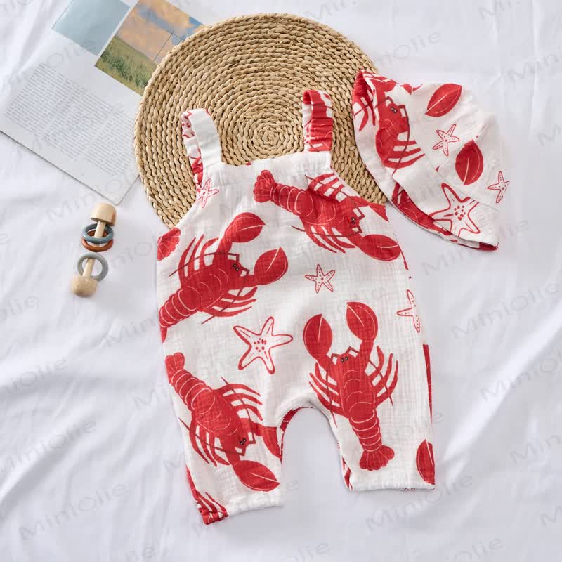 Baby Lobster Romper with Hat - image 2
