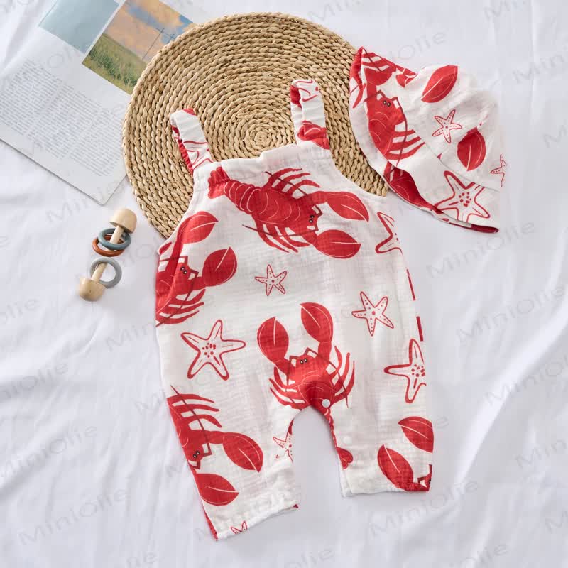 Baby Lobster Romper with Hat - image 3