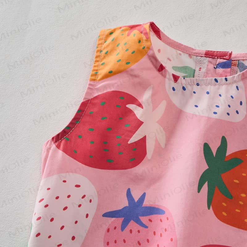 Baby 2-Piece Pink Strawberry Sleeveless Set - image 4