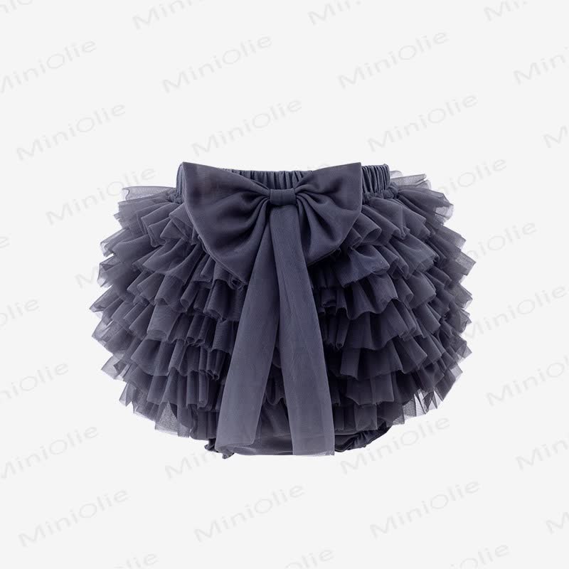 Toddler Girl Bow Tulle Bubble Dress - Gray - 4-5T - image 2
