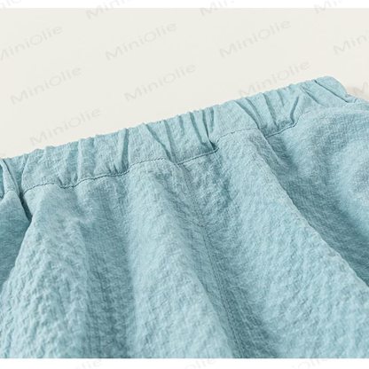 Toddler Girl Light Blue Sleeveless Top and Shorts Set - image 4