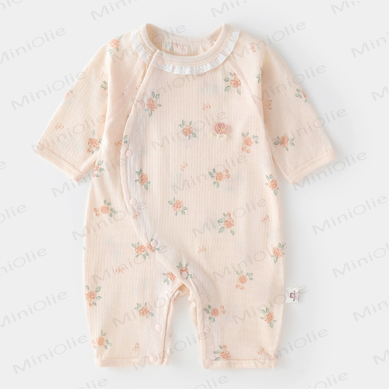 Baby Girl Rose Print Romper - Pink - 12-18M - image 1