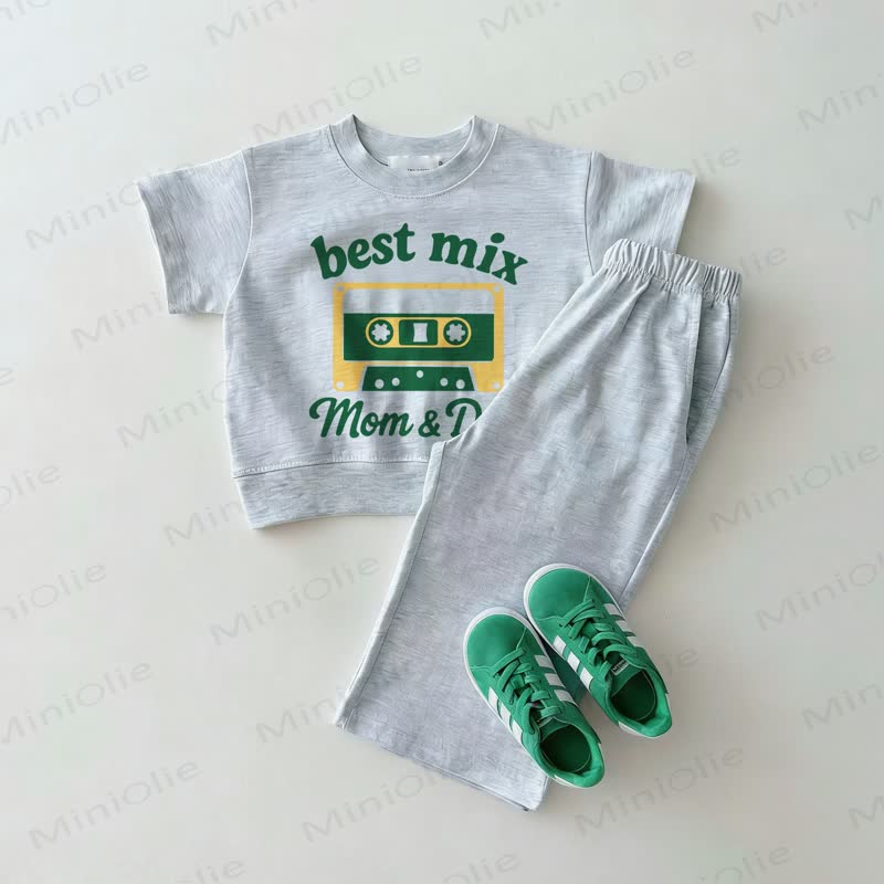 BEST MIX MOM&DAD Baby Toddler 2-piece Gray Set - Gray - 5-7T - image 1