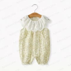 Baby Floral Ruffle Sleeveless Romper - Yellow - 18-24M - image 4
